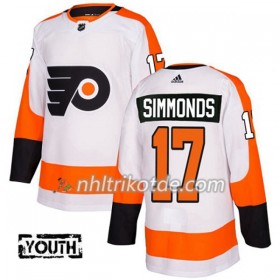 Philadelphia Flyers Trikot Wayne Simmonds 17 Adidas 2017-2018 Weiß Authentic - Kinder